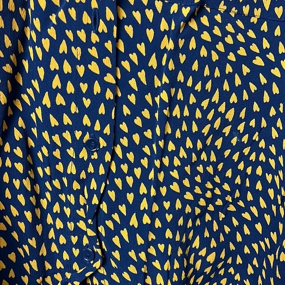Bonpoint button down blouse hearts - Picture 2 of 9